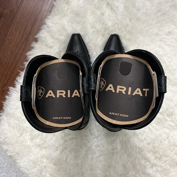 Ariat Heritage Vintage X Toe Black / Green Western Boots - #10005918 - Sz 8 B - Picture 7 of 8